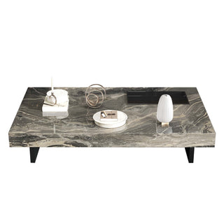 JASIWAY Light Luxury Sintered Stone Rectangle Coffee Table