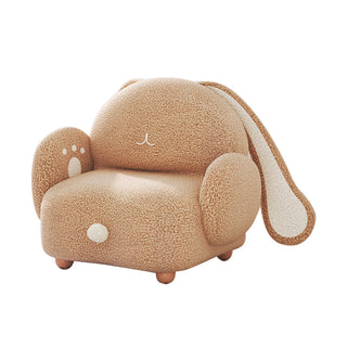 JASIWAY Little Bunny Kids Sofa Stool Teddy Fleece