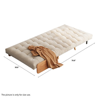 JASIWAY Beige Folding sofa bed Convertible Cotton & Linen