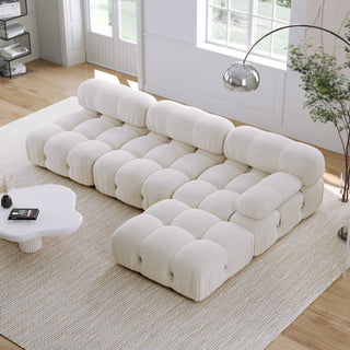 JASIWAY Velvet  3 Seaters Left or Right Hand Facing Sofa & Chaise