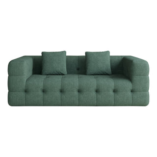 JASIWAY Modern Green Love Seat Sofa with Chenille Velve Fabric