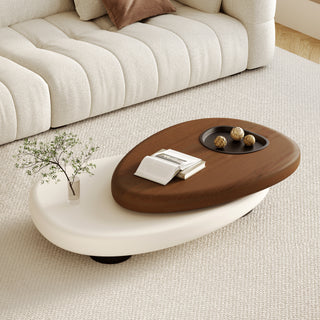 JASIWAY Modern Simple Innovative Coffee Table with Rotatable Design