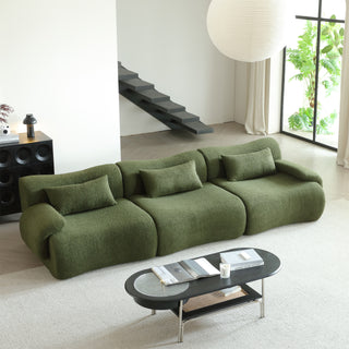 JASIWAY Modern Teddy Velvet Upholstered Sectional Sofa Modular Sofa