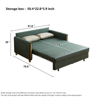 JASIWAY 3 in 1 Sleeper Sofa Convertible Pull Out Couch Bed with Storage