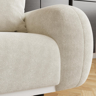 JASIWAY 84" Sherpa Modern Upholstered Sofa