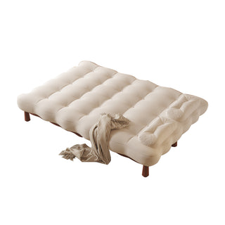 JASIWAY Modern Romantic Convertible Sleeper Beige Sofa Bed