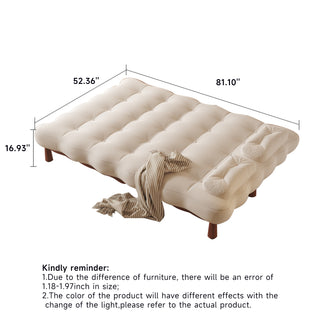 JASIWAY Modern Romantic Convertible Sleeper Beige Sofa Bed