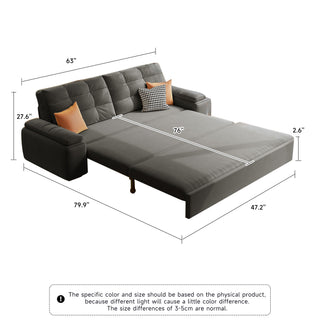 JASIWAY Modern Convertible Sleeper Sofa Bed with Storage Pull Out