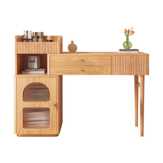 JASIWAY Wooden Dressing Table with LED Mirror