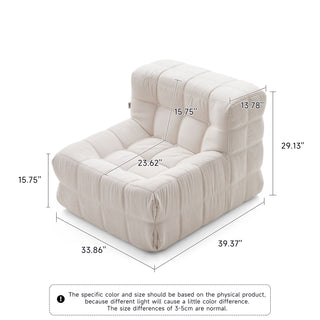 JASIWAY Bean Bag Tufted Corduroy Upholstered Lazy Sofa Chair