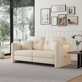 JASIWAY 62.2”Modern Living Room Beige Sofa