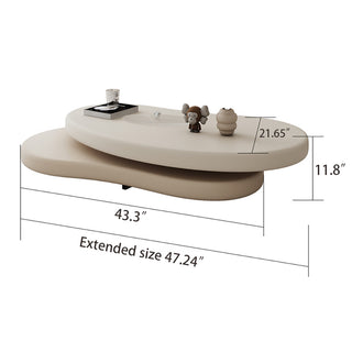 JASIWAY Minimalist Extendable Solid Coffee Table