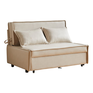 JASIWAY Modern Loveseat Sleeper Upholstered Sofa Bed with Storage