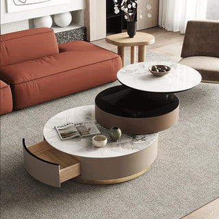 JASIWAY Nested Stacked Round Storage Coffee Table Set