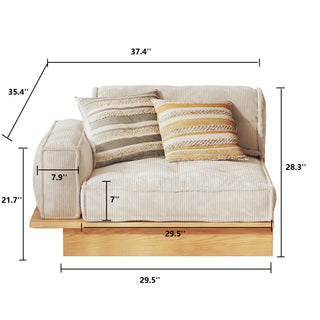 JASIWAY Velvet Sofa Combinable Multi-seater Bottom Drawer Design