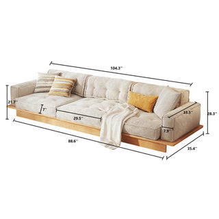 JASIWAY Velvet Sofa Combinable Multi-seater Bottom Drawer Design