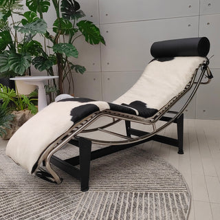 RINGCHEN Modern Adjustable Chaise Chair in Curved Steel Frame–Lead Time within 40 Days