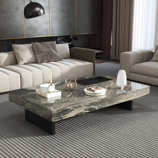 JASIWAY Light Luxury Sintered Stone Rectangle Coffee Table